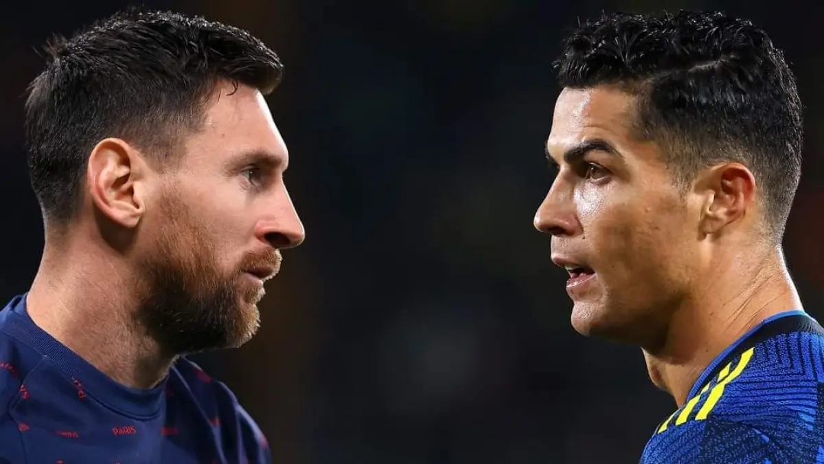 Lionel Messi dan Cristiano Ronaldo (Sumber : Twitter)
