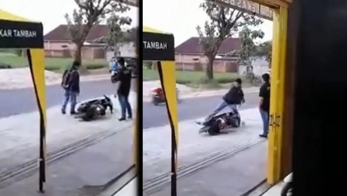 Video seorang anak ngamuk karena hanya dibelikan motor matic bukan motor trail. (Sumber : Facebook Lek Dahlan)