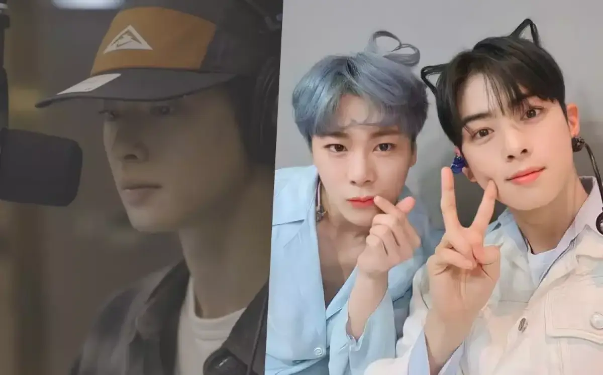 Member ASTRO: Cha Eunwoo dan Moon Bin. (Sumber : Soompi)