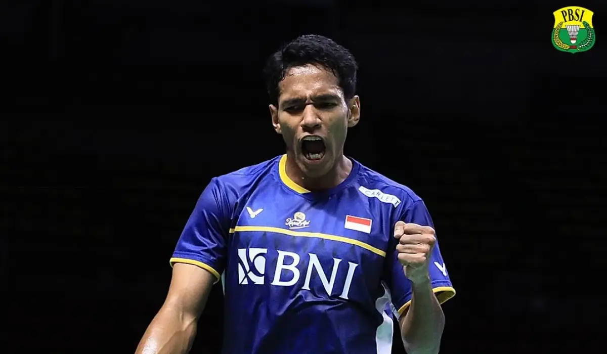Wakil Indonesia, Chico Aura Dwi Wardoyo, setelah menang di babak 32 besar Thailand Open 2023, Rabu 31 Mei 2023. (Sumber : PBSI)