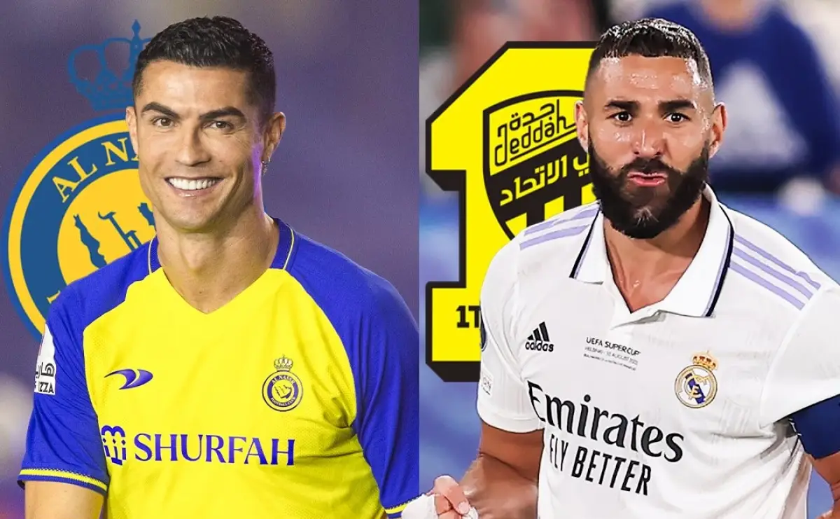 Benzema akan mengikuti jejak mantan rekannya di Real Madrid, Cristiano Ronaldo yang sudah lebih dulu bergabung ke Liga Arab (Sumber : Twitter @sportkeeda)