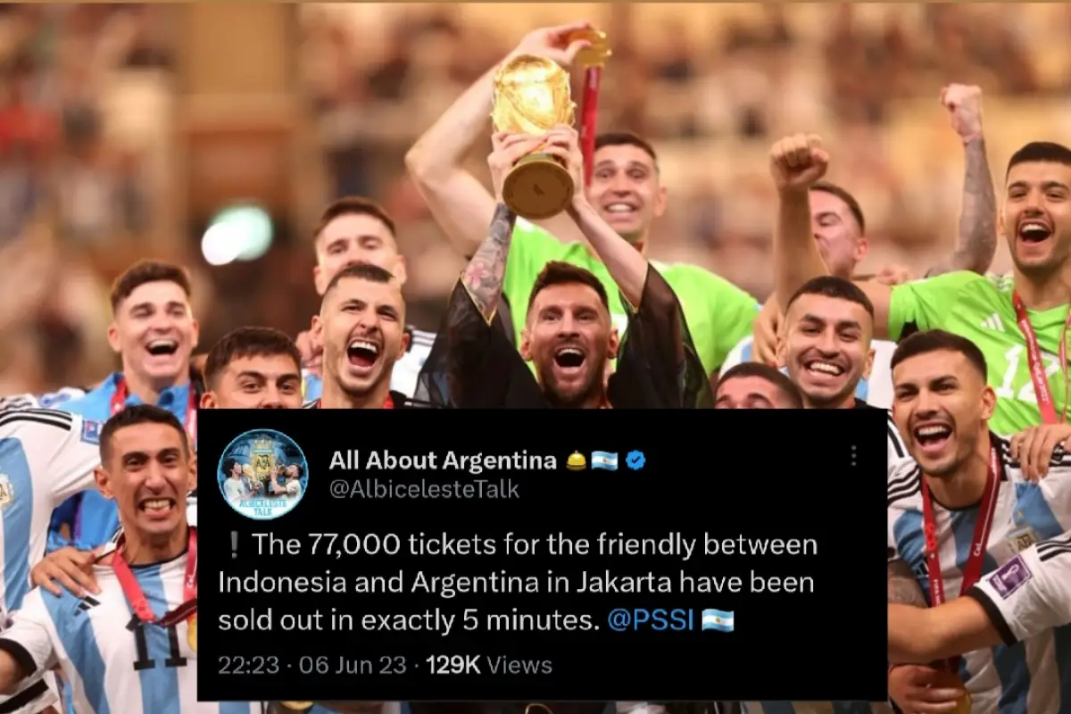 War tiket nonton Timnas Indonesia vs Argentina sampai disorot media asing (Sumber : Twitter)