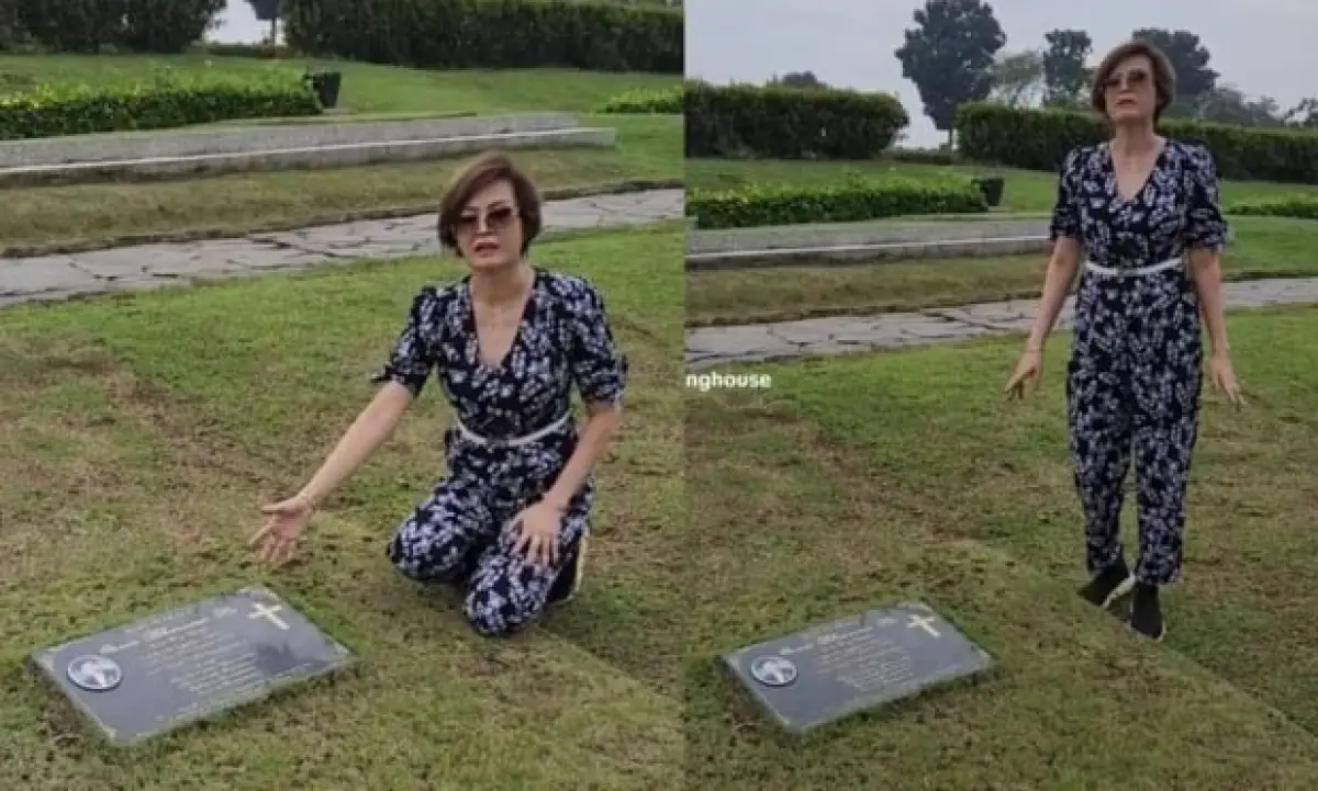 Tjioe Nofia Handayani atau yang dikenal dengan nama Ci Mehong, yang viral karena menjual tanah kuburan elit. (Sumber : TikTok @pikbakinghouse)