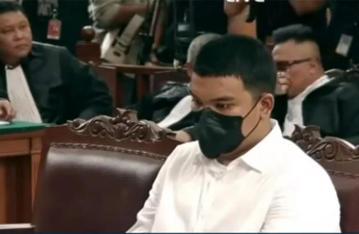 Shane Lukas di Pengadilan Negeri Jakarta Selatan (Sumber : KompasTV)