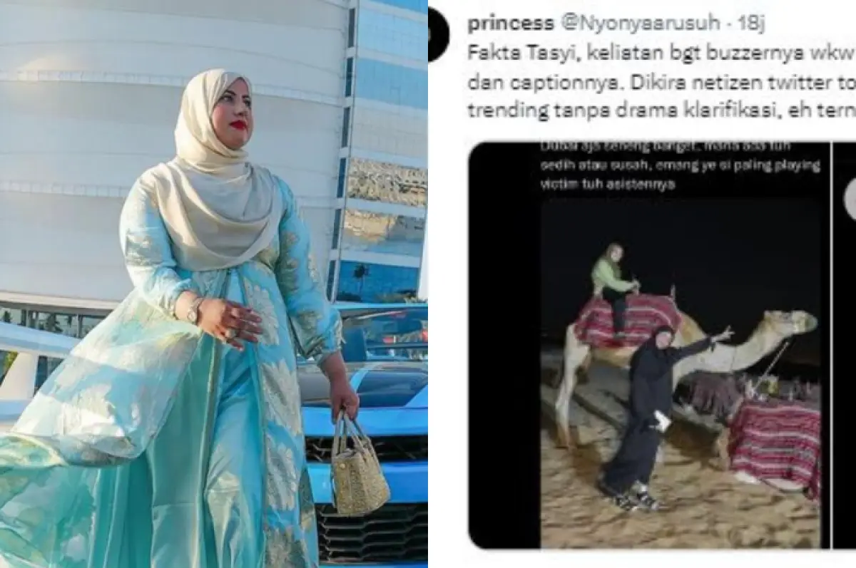 Warganet unggah foto bukti Tasyi Athasyia sewa buzzer (Sumber : Instagram @tasyiathasyia dan Twitter @damarudin990)