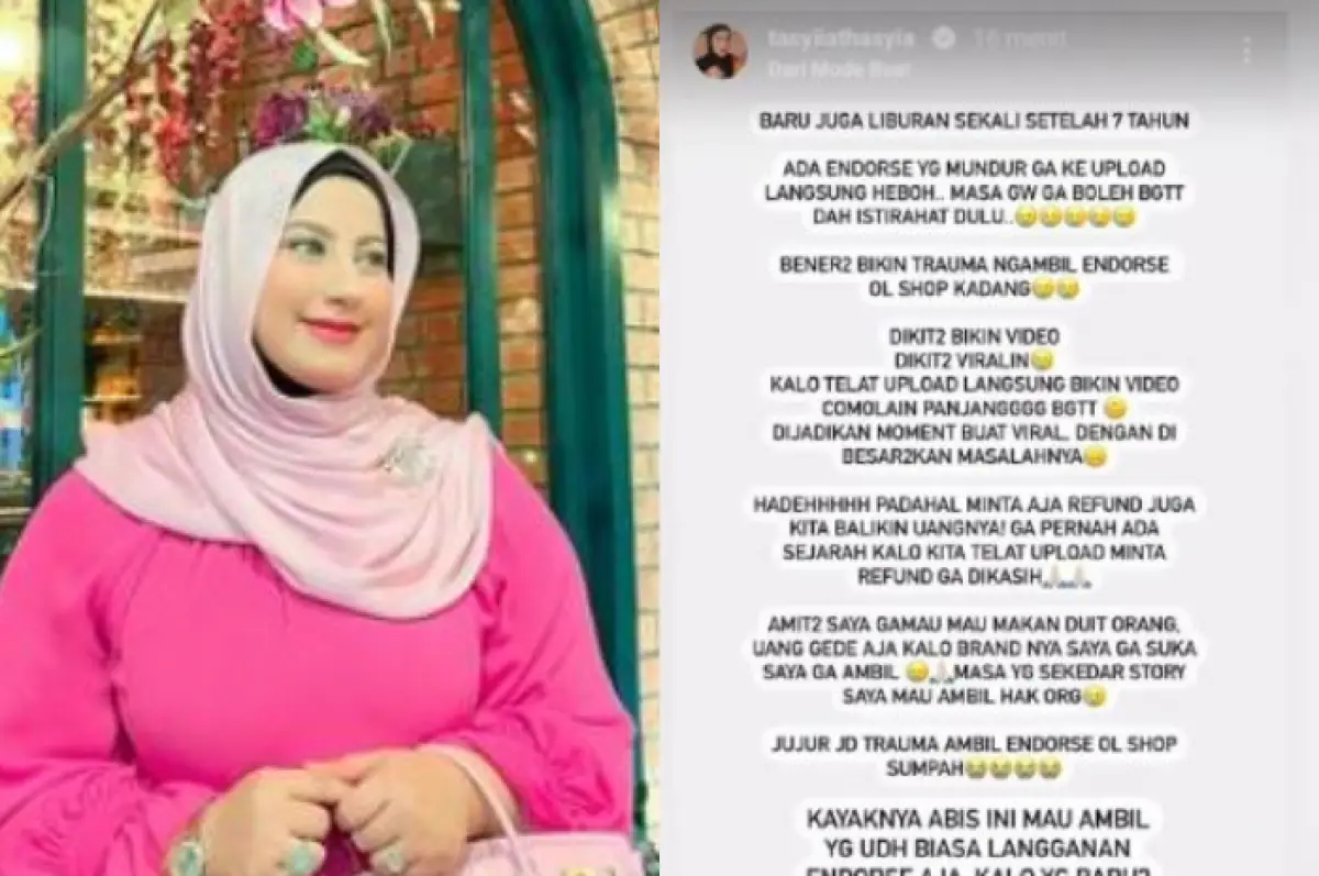 Thasyi Athasyia ngamuk lantara diviralkan oleh olshop (Sumber : Instagram @tasyiathasyia)