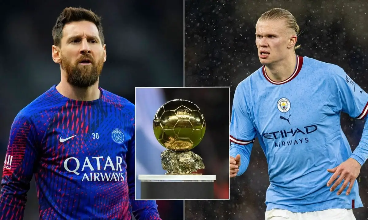 Erling Haaland dan Lionel Messi bisa bersaing raih penghargaan Ballon d'Or 2023 (Sumber : Twitter)
