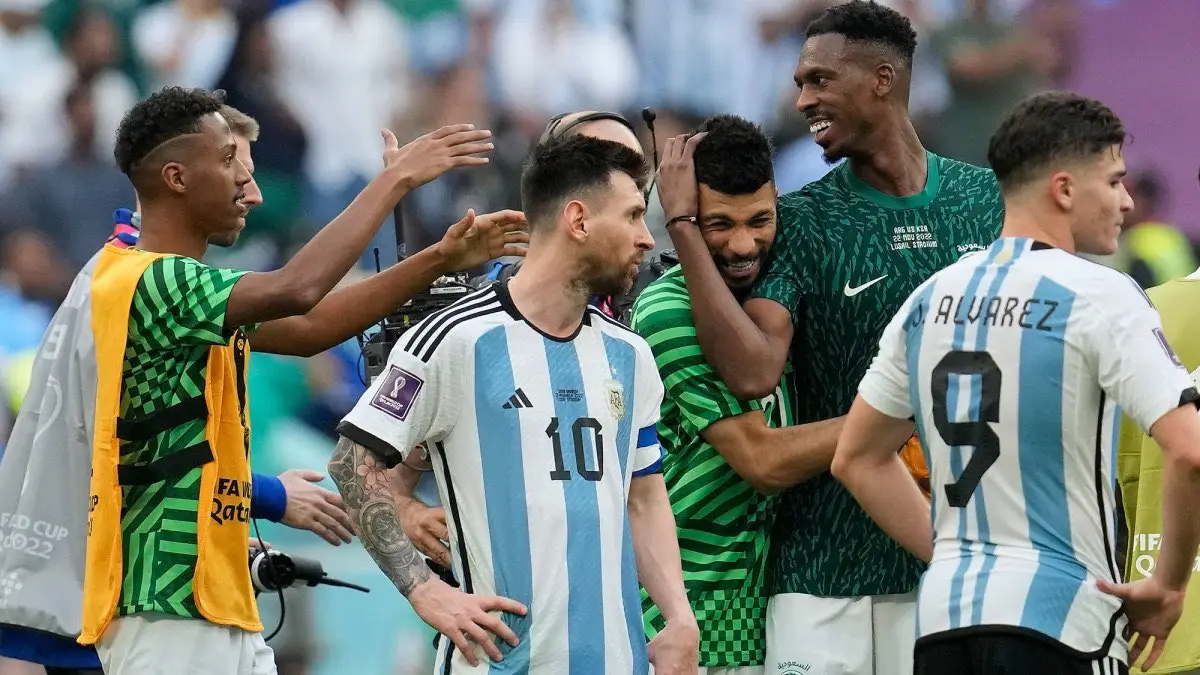 Argentina saat lawan Arab Saudi di Piala Dunia 2022 (Sumber : Twitter)