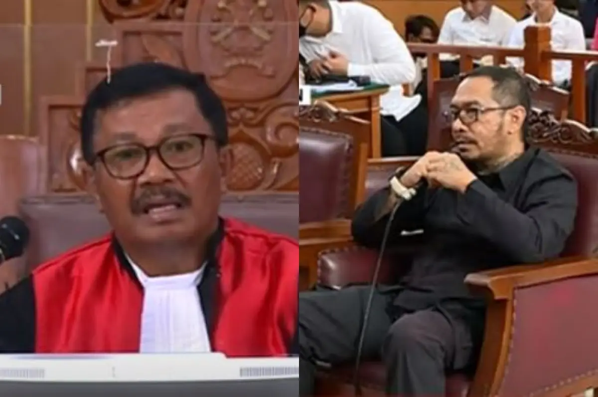Jonathan Latumahina saat ditanyai Hakim di sidang Mario Dandy sebagai saksi