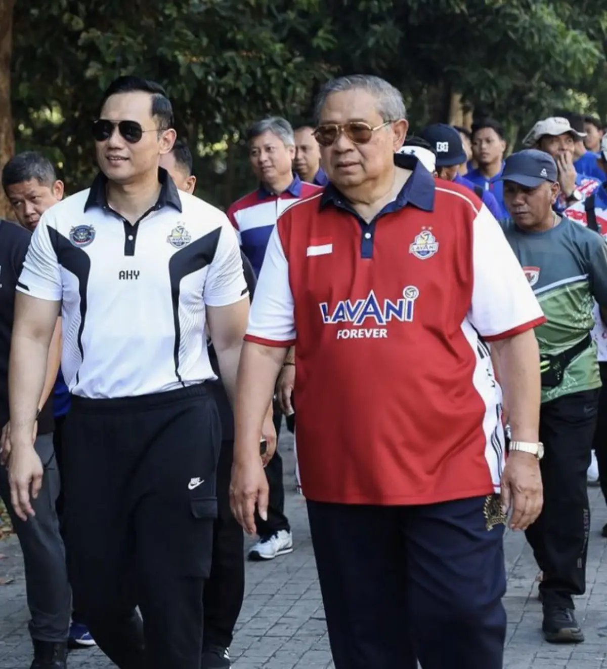 Sosok AHY dan SBY sedang berolahraga di GBK (Sumber : Instagram @agus.yudhoyono)