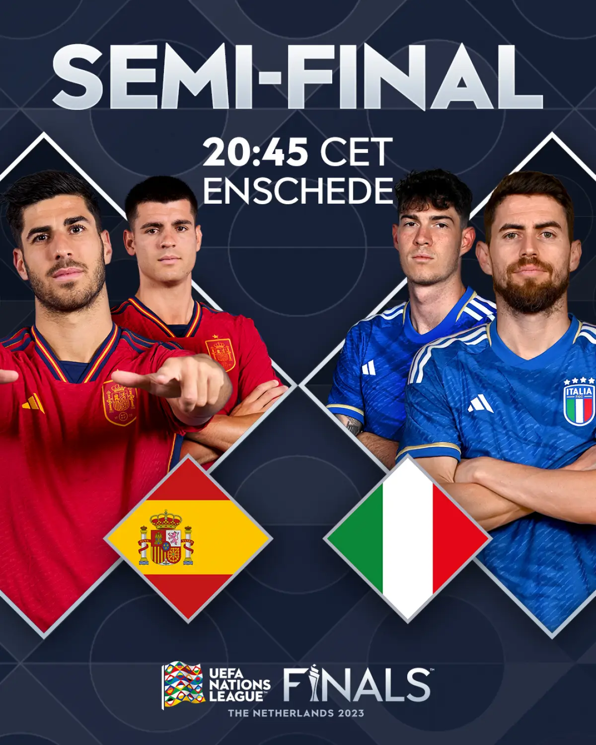 Semifinal UEFA Nations League Spanyol vs Italia (Sumber : Twitter)