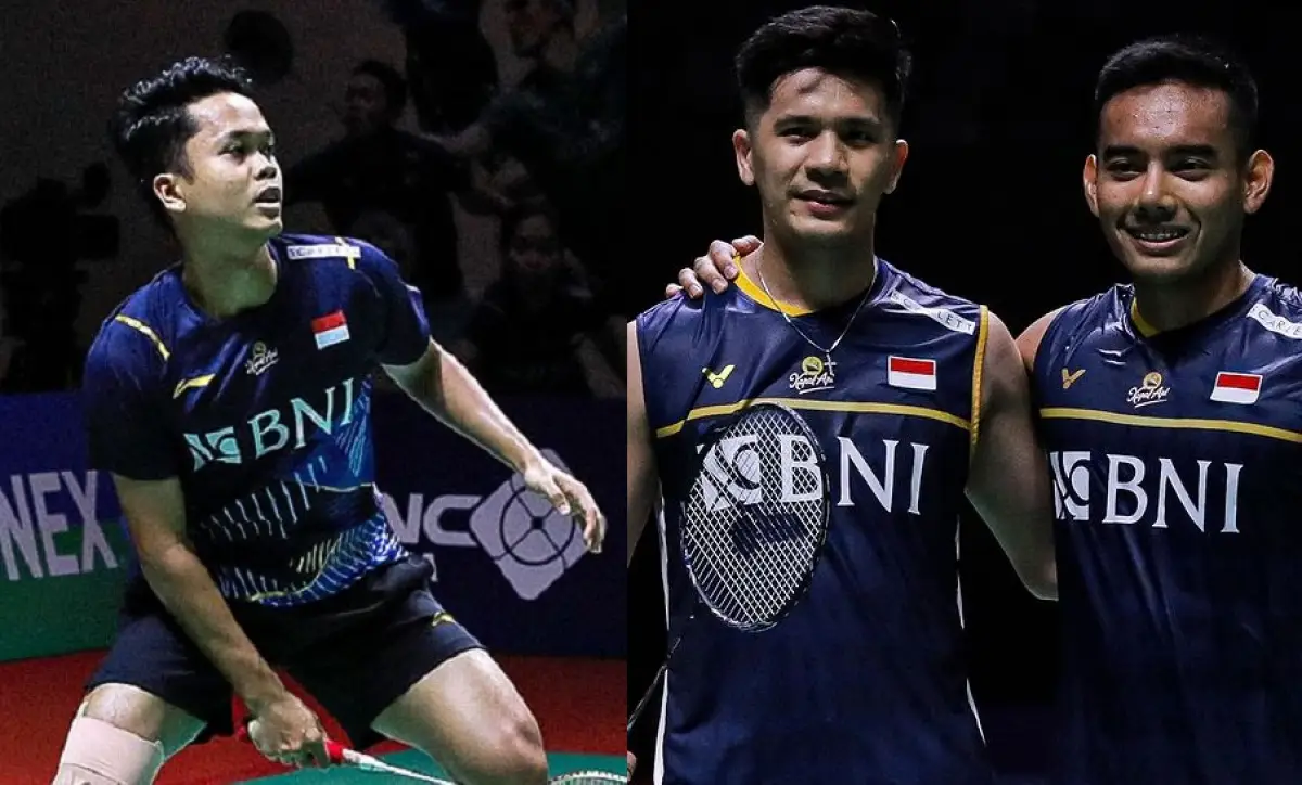 Dua wakil Indonesia, Anthony Ginting dan Pramudya Kusumawardana/Yeremia Erich Yoche Yacob Rambitan. (Sumber : PBSI)