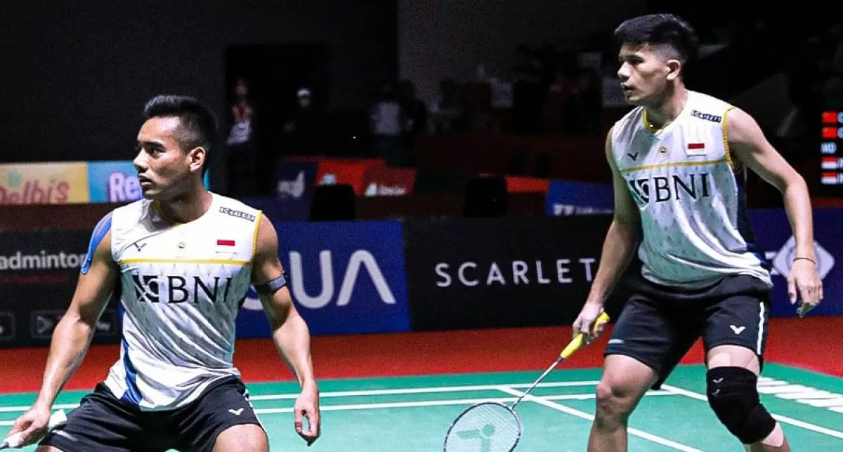 Pasangan ganda putra, Pram/Yere, yang dikabarkan akan segera pisah karena Pram akan melanjutkan studi ke Australia. (Sumber : PBSI)