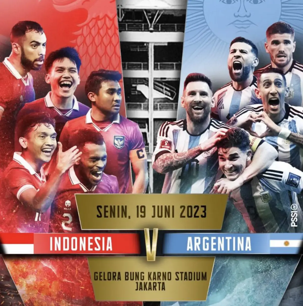 FIFA Matchday Indonesia vs Argentina dikawal ketat personel keamanan (Sumber : Instagram@erickthohir)