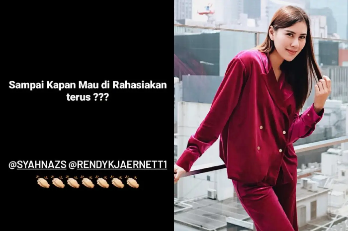 bukti perselingkuhan Syahnaz Sadiqa dispill istri Rendy Kjaernett (Sumber : kolase instagram @ladynayoan/@syahnazs)