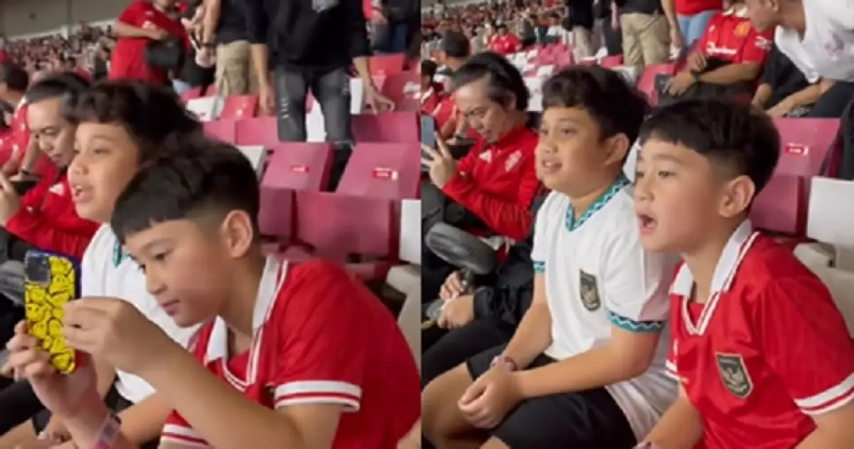 Rafathar, anak sulung Raffi dan Nagita, tolak tawaran gandeng pemain Argentina dan lebih memilih jadi penonton biasa, Senin 19 Juni 2023. (Sumber : Instagram @shela_lala96)