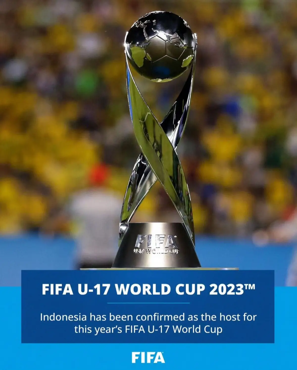 FIFA resmi menunjuk Indonesia menjadi tuan rumah Piala Dunia U-17. (Sumber : Twitter @FIFAcom)