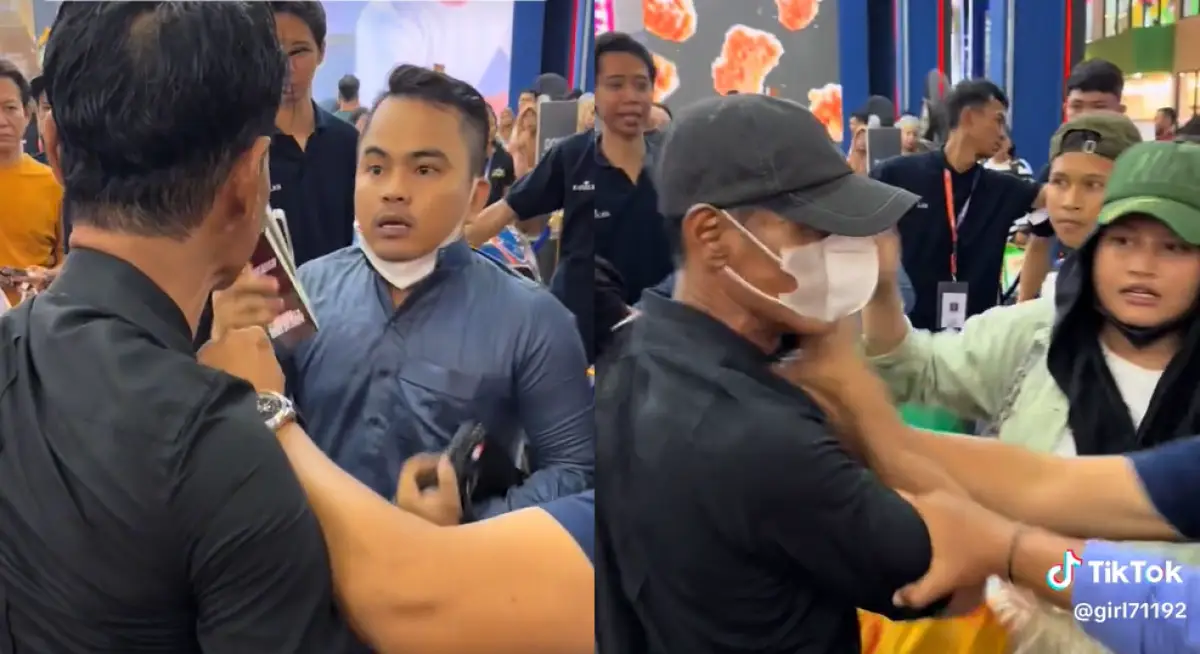 Komplotan copet HP di PRJ digeruduk ramai-ramai oleh pengunjung PRJ Kemayoran, Jumat 23 Juni 2023. (Sumber : TikTok @girl71192)