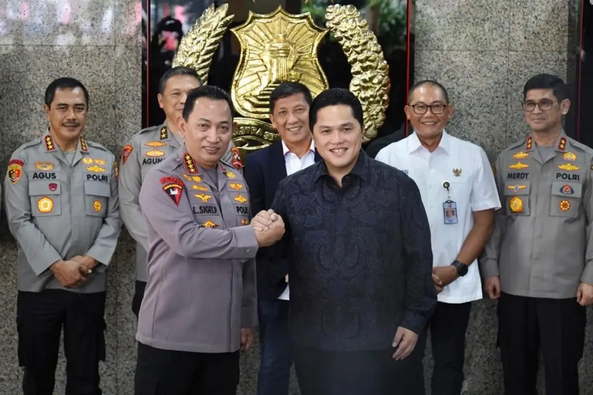 Ketua Umum PSSI Erick Thohir sudah melakukan konferensi pers bersama Kapolri, Listyo Sigit. (Sumber : instagram @erickthohir)