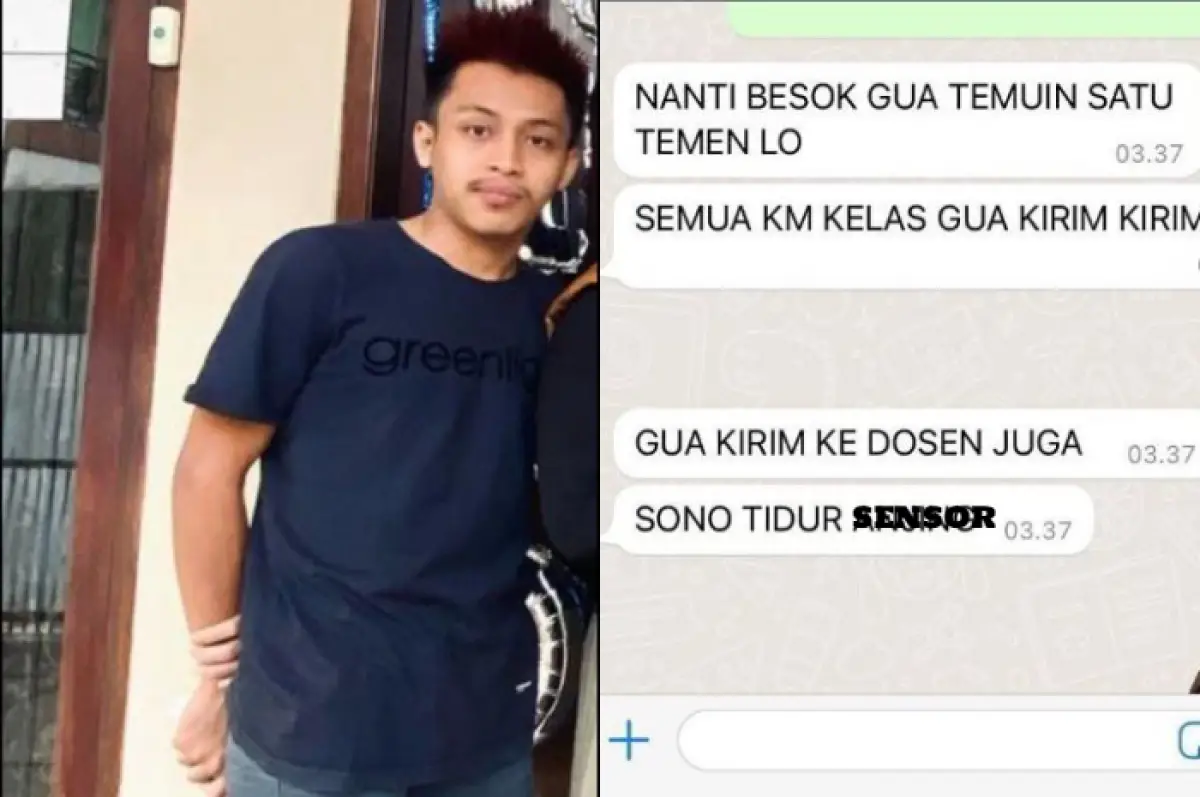 Alwi Husen Maolana ancam akan sebarkan video korban pada dosen (Sumber : kolase twitter @PartaiSocmed)