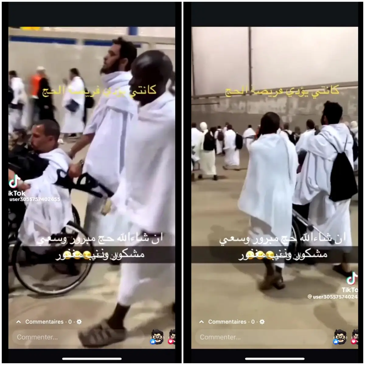 N'Golo Kante dan Ismail Bennacer melaksanaka ibadah haji (Sumber : Tangkap layar Tiktok)