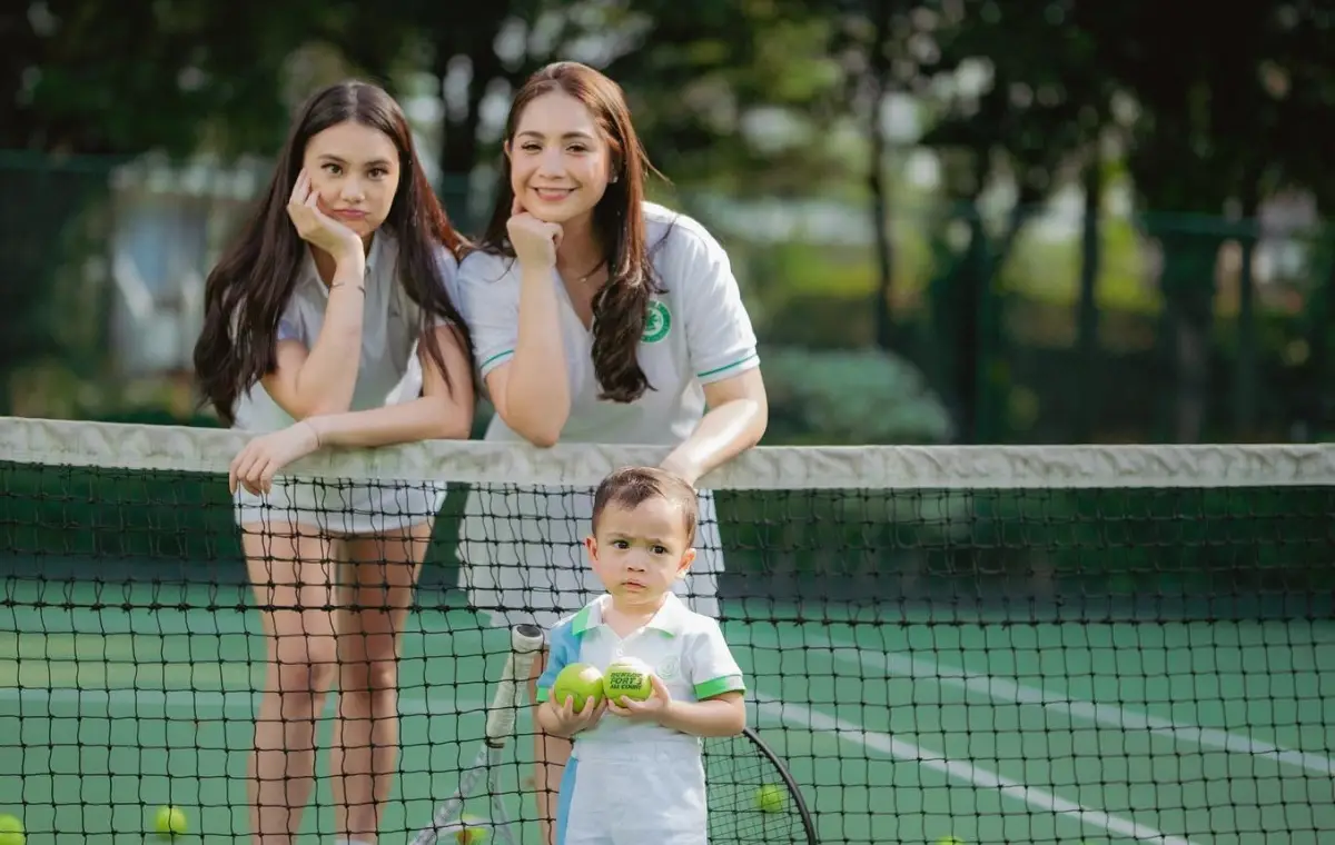 Gigi dan Gege yang sempat bermain di Lagi-lagi Tenis. (Sumber : Instagram @raffinagita1717)