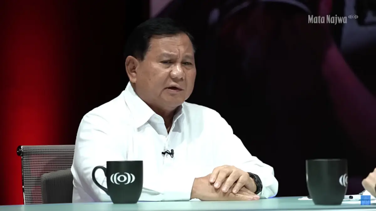 Bakal calon presiden dari Partai Gerindra, Prabowo Subianto, yakin menang di Pilpres 2024. (Sumber : YouTube Najwa Shihab)