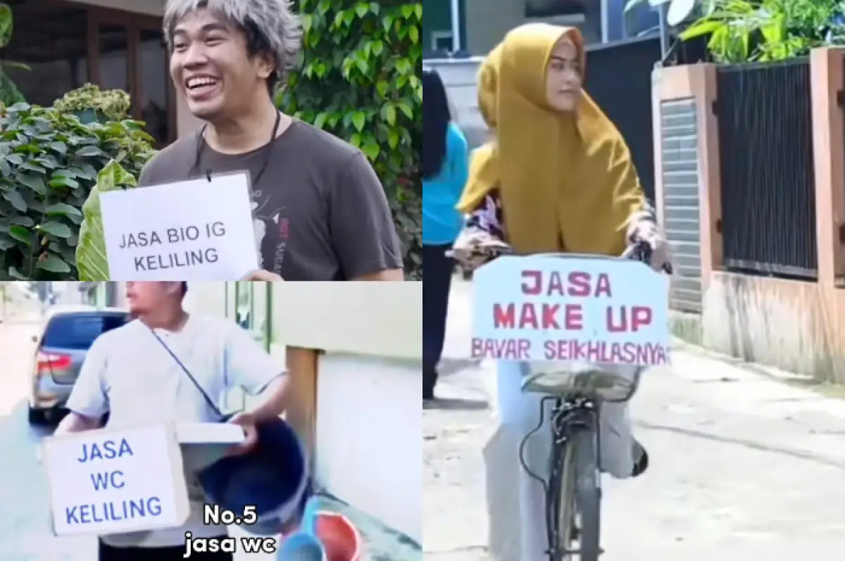 Indosiar ultimatum bagi pembuat konten kreator yang parodikan jasa keliling (Sumber : kolase Tiktok Indosiar)