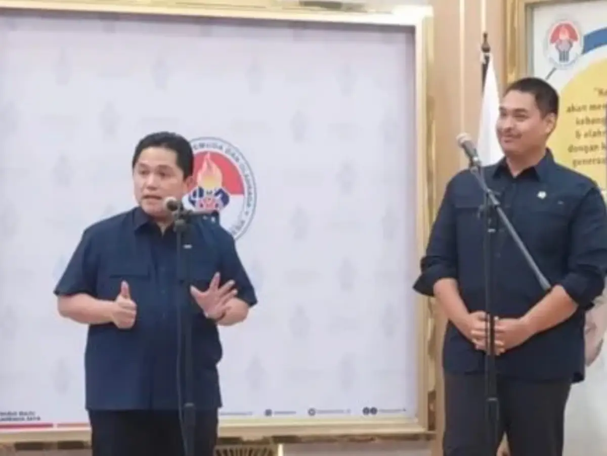 Menpora bersama Ketum PSSI Erick Thohir (Sumber : Kompas TV)