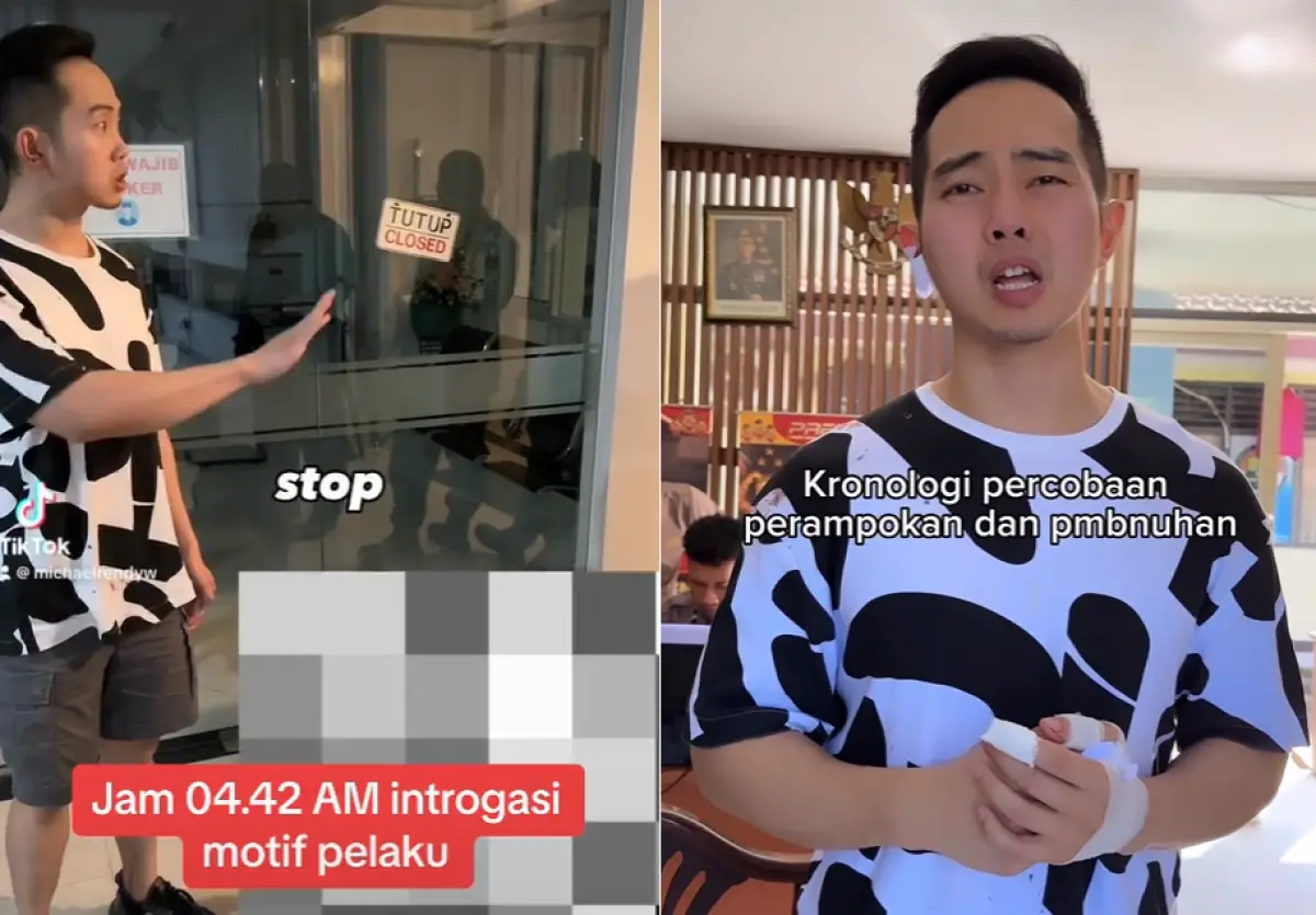 Selebgram asal Semarang, Michael Rendy Wiyono, yang terlibat duel dengan perampok yang rupanya tetangganya sendiri, Minggu 9 Juli 2023. (Sumber : Instagram @michaelrendyw)