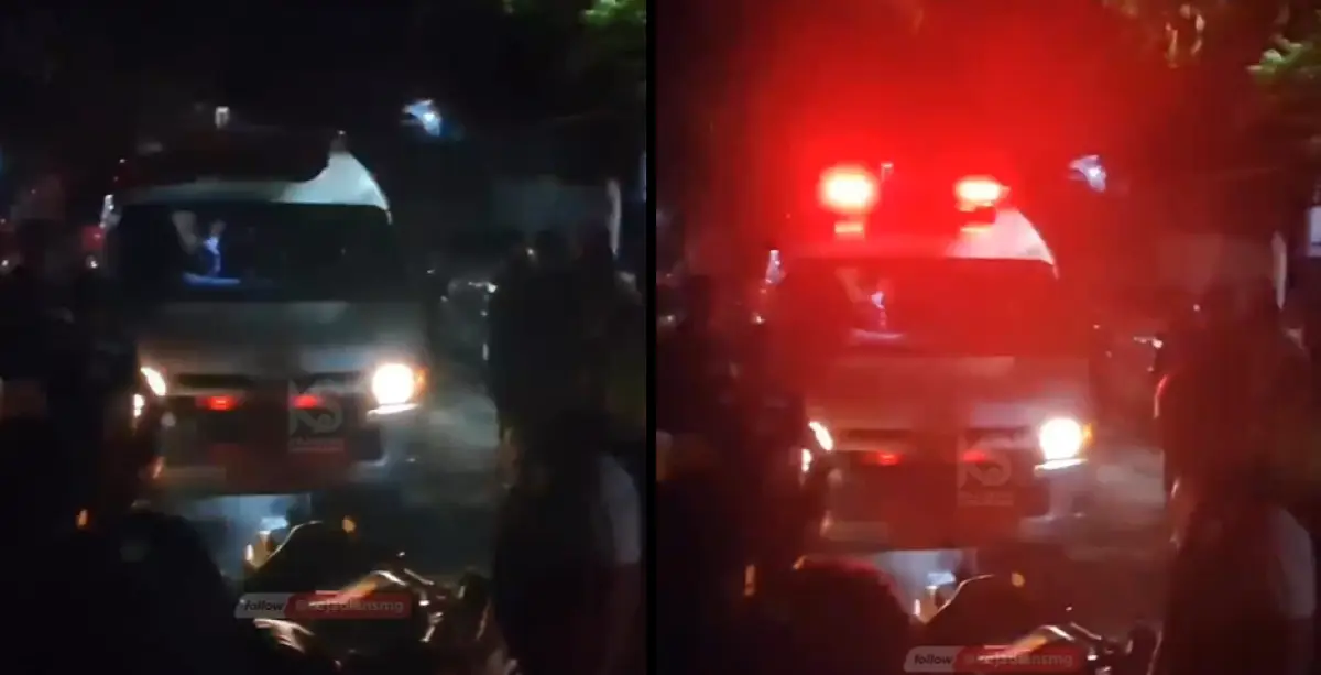 Kecelakaan 2 pemotor di Jalan Meranti Raya, Banyumanik, Kamis 13 Juli 2023 pukul 00.30 WIB. (Sumber : Instagram @kejadiansmg)