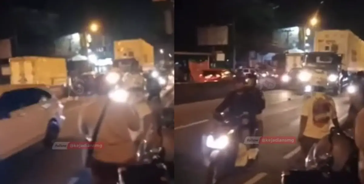 Kecelakaan di perbatasan Ungaran, truk dump tabrak Avanza. Ini merupakan kecelakaan ke-4 pada Kamis 13 Juli 2023. (Sumber : Instagram @kejadiansmg)