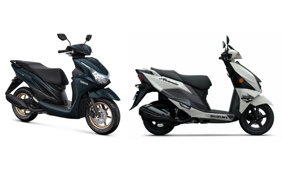 Perbandingan Suzuki Avenis 125 vs Yamaha Freego 125 Connected. (Sumber : kolase foto suzuki.co.id & yamaha-motor.co.id)