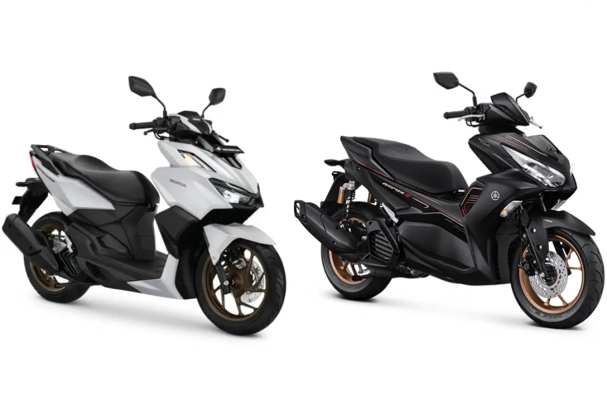 Perbandingan Honda Vario 160 vs Yamaha All New Aerox 155. (Sumber : astra-honda.com & yamaha-motor.co.id)