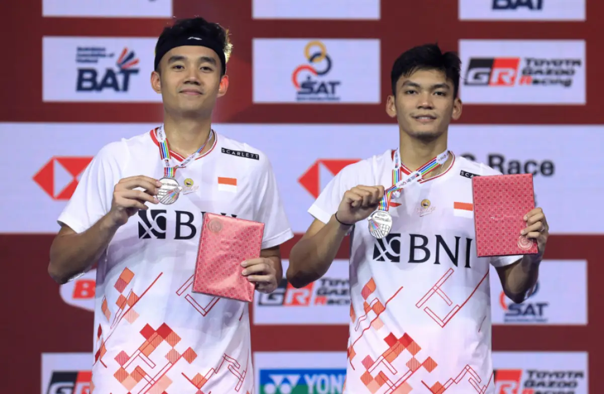 Bagas/Fikri raih runner up pada Thailand Open 2023. (Sumber : Dok. PP PBSI)