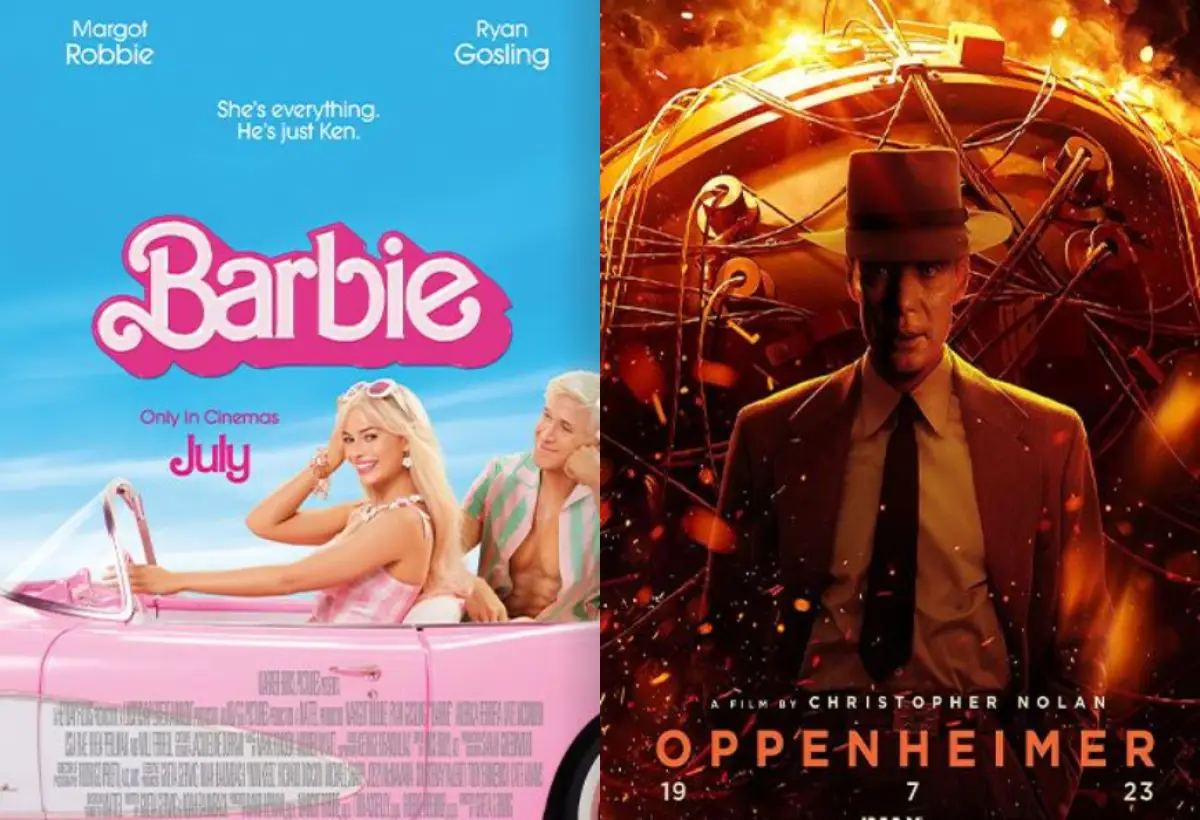 Barbie vs Oppenheimmer, baca sinopsis filmnya berikut. (Sumber : kolase foto 21cineplex.com)