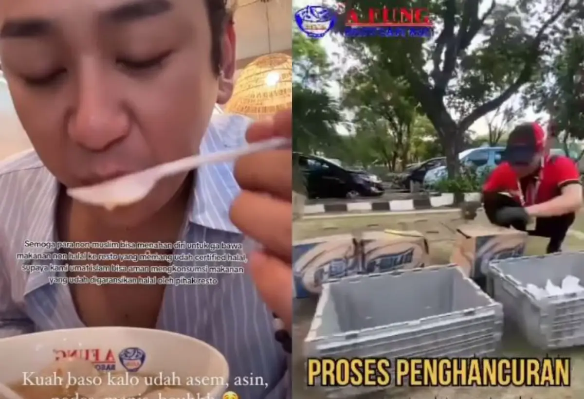 Baso A Fung Pilih Hancurkan Seluruh Alat Makan Usai Konten Makan Jovi Adhiguna Pakai Kerupuk Babi Viral, Siapa yang Ganti Rugi? (Sumber : instagram.com/undercover.id)
