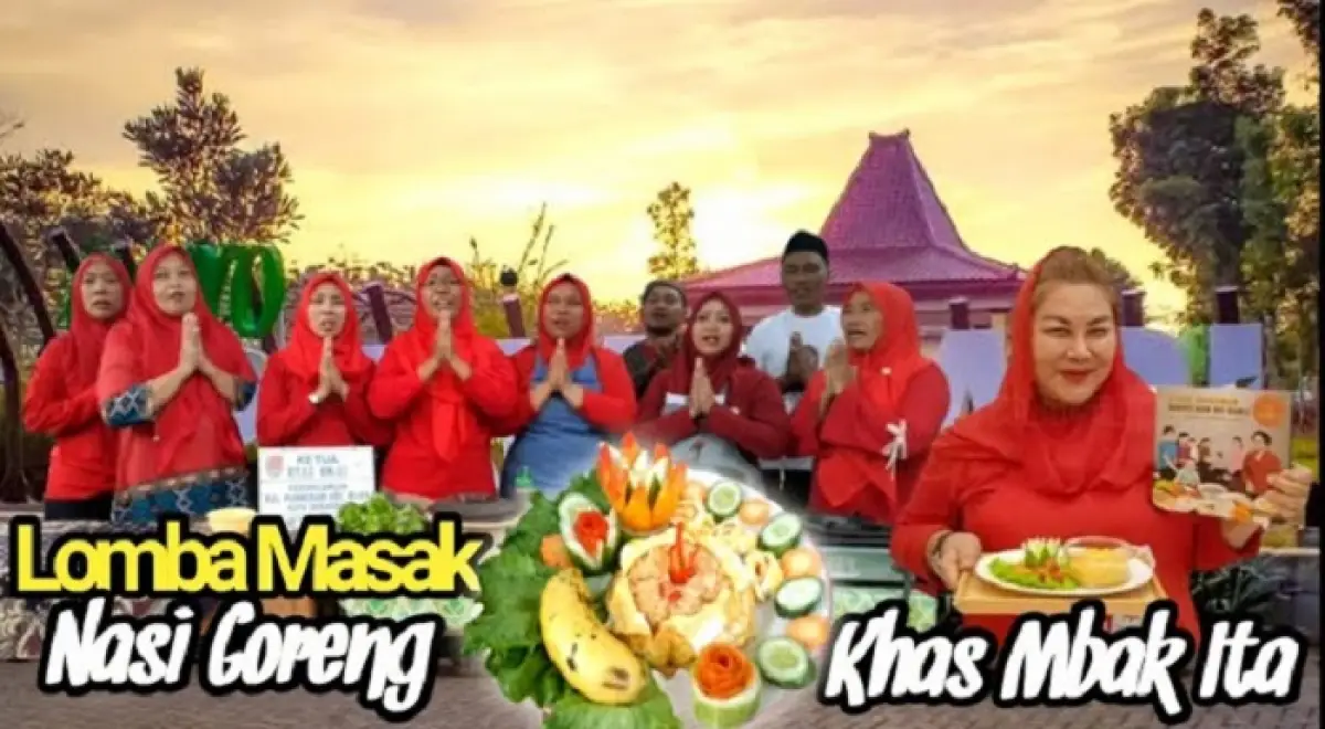Peserta Lomba Memasak Nasi Goreng khas Mbak Ita dari RT 02 RW 3 Kelurahan Purwosari, Mijen, Kota Semarang. (Sumber : YouTube FARUQ MAULANA)