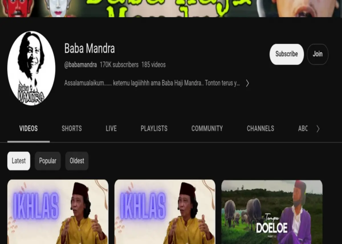 Beredar kabar bahwa komedian Mandra meninggal dunia mendadak. Kabar tersebut salah satunya tersiar lewat YouTube.