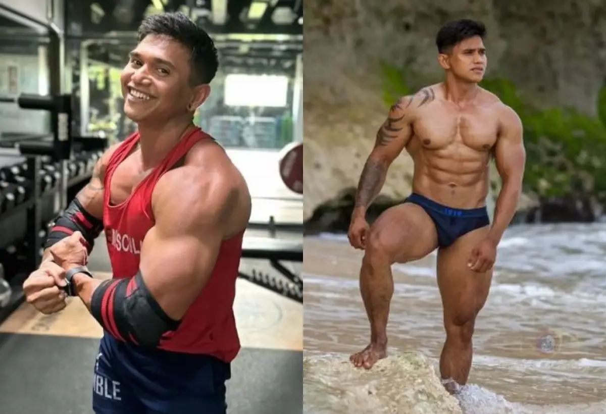 Kronologi Binaragawan Justyn Vicky Gym Meninggal Usai Tertimpa Barbel 210 Kg (Sumber : Kolase foto instagram.com/justynvickybali_island dan instagram.com/the.paradisebali)