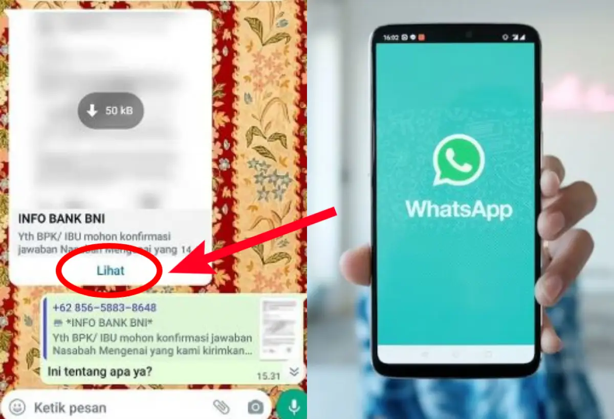 Modus Penipuan Baru di Whatsapp, Cuma Suruh Klik Tombol View Pelaku Bisa Retas HP Korban (Sumber : Istimewa)