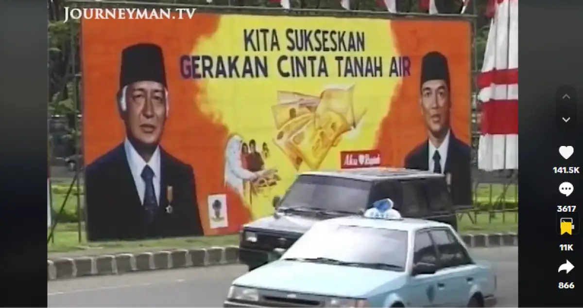 Tangkapan layar video jadul Jakarta tahun 1995 (Sumber : TikTok/@pond5_archieve)