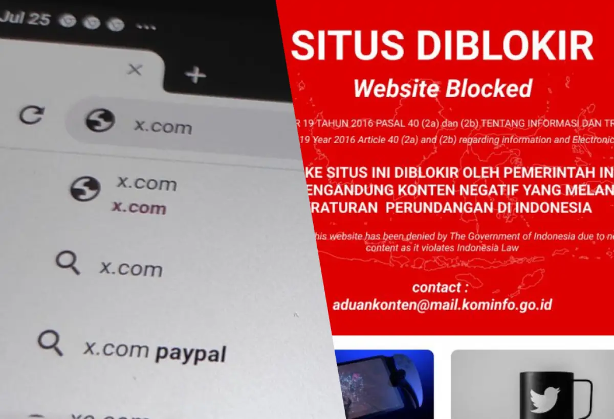 X.com yang gantikan Twitter masih belum bisa di akses di Indonesia (Sumber : Infosemarang.com)