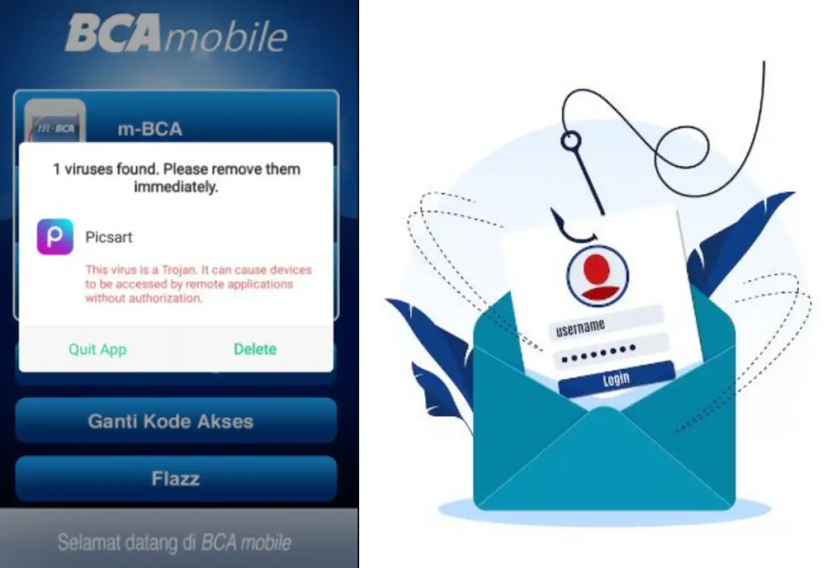 Modus Penipuan Baru Lewat M-BCA Beredar, Apa Itu Spear Pishing yang Buat Nasabah Resah? (Sumber : Freepik & Twitter)