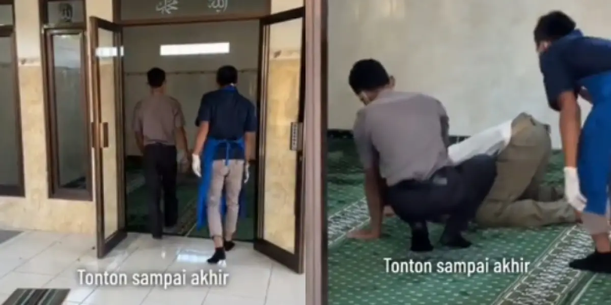 Dikira Meninggal saat Salat, Viral Video Pria Ternyata Kecapekan Sampai Ketiduran Pas Sujud (Sumber : Twitter/@kegblgnunfaedah)