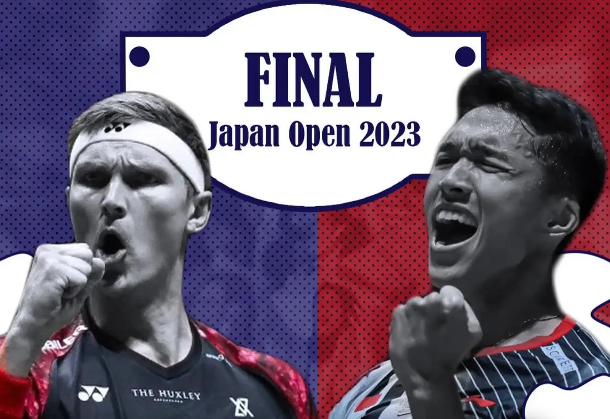 Final Japan Open 2023 antara Jonatan Christie vs Viktor Axelsen, Minggu 30 Juli 2023 siang pukul 13.00 WIB. (Sumber : Instagram @visionplussports)