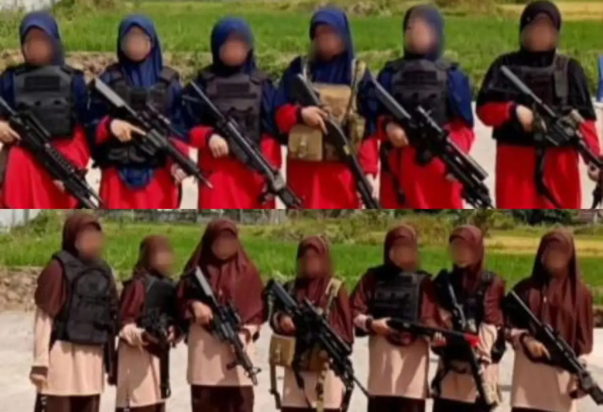 Foto Kegiatan MPLS Santri di Jawa Timur Pegang Laras Panjang, Pihak Pesantren Sebut Ekstrakulikuler (Sumber : instagram.com/lambe_turah)