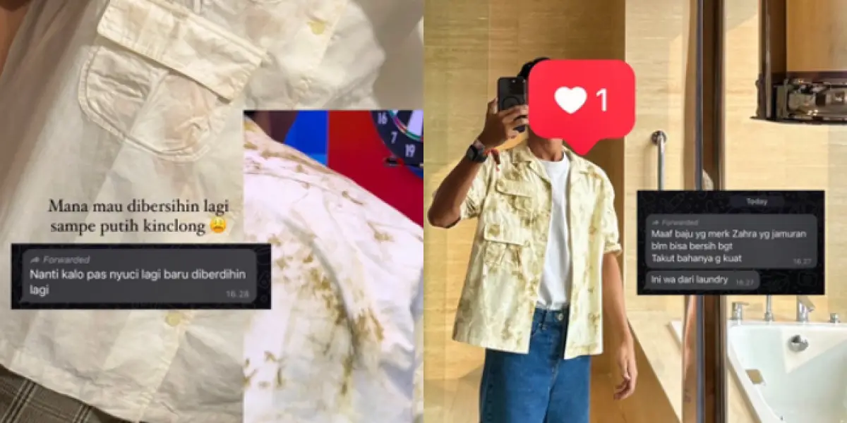 Baju motif tie dye dikira jamuran oleh laundry (Sumber : TikTok/@jeffrys_)