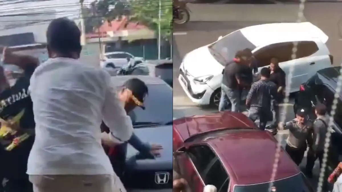 Pratu Marpaung dikeroyok Ormas Pemuda Pancasila. (Sumber : Instagram @infokejadiansemarang.new)