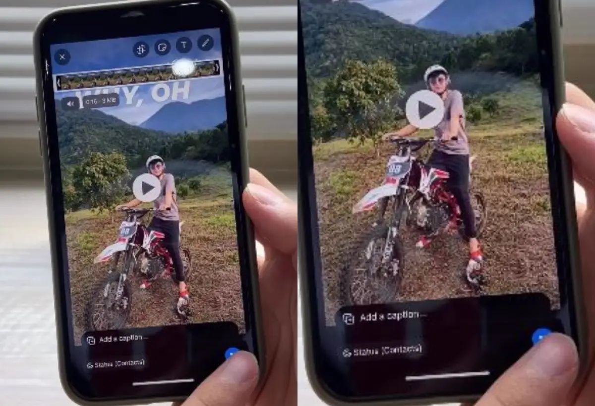 Cara Buat Status WhatsApp Pakai Foto, Lirik dan Musik Seperti Instagram Stories (Sumber : instagram.com/adrielreith)